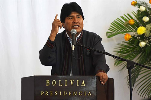 presidente de Bolivia, Evo Morales Presidente de Bolivia denuncia el intervencionismo de Washington en el mundo